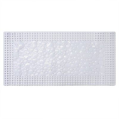 40"x20" Jumbo Bubble and Circles Tub Mat White - Popular Bath Popular Home