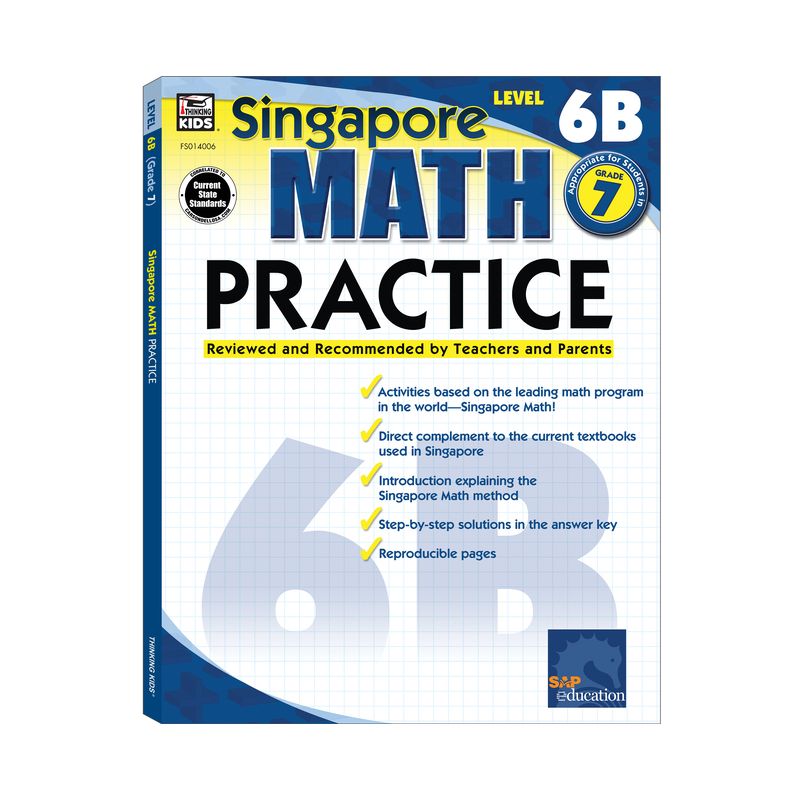 Math Practice, Grade 7 - (Singapore Math) (Paperback), 1 of 2
