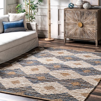 Handmade Braided Cotton and Jute Runner Rug