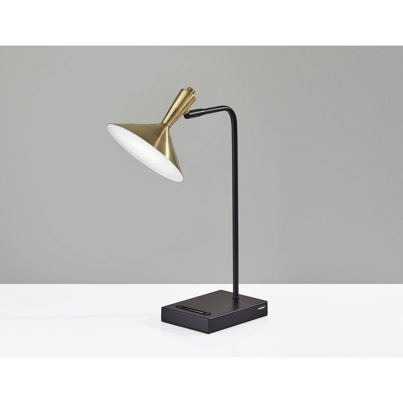 Lucas Desk Lamp (Includes LED Light Bulb) Black - Adesso, 1 of 10