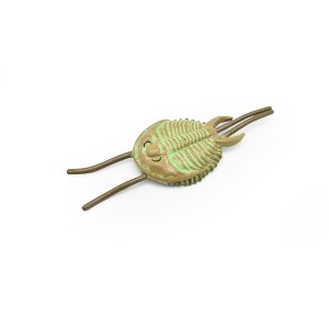 Collectible Wildlife Gifts | Tricrepicephalus, Ptychopariid Trilobites, Cambrian Sea Animal, Very Nice Plastic Reproduction 3 1/2" F3477 B352 - 1 of 4