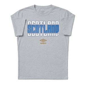Umbro Men's Scotland Stacked Soccer T Shirt - Grey Heather - XX