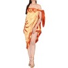 LA LEELA Women's Vacation Swimsuit Holiday Bathing Suit Swimwear Sarong Wrap Cover up Wraps One Size Carrot Q590 - 4 of 4