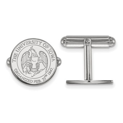 Black Bow Jewelry Sterling Silver Iowa Hawkeyes NCAA Cuff Links