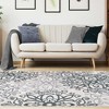 Modern Floral Scroll Indoor Runner or Area Rug by Blue Nile Mills - image 2 of 4