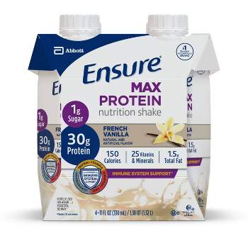 Ensure Max Protein Nutritional Shake - Vanilla - 4ct/44 fl oz