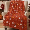 Lomsoe Christmas Throw Blankets Snowmen, Hearts, Santa, Snowflakes, Xmas Tree Soft Cozy Christmas Plush Flannel Blanket for Sofa, Christmas Gift. - 2 of 4