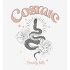 Cosmic Snake & Flowers Adult Long Sleeve Hoodie - 2 of 2