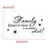 Unique Bargains Family Forever Text Pattern Home Living Room Wall Stickers Removable Decals - 2 of 4