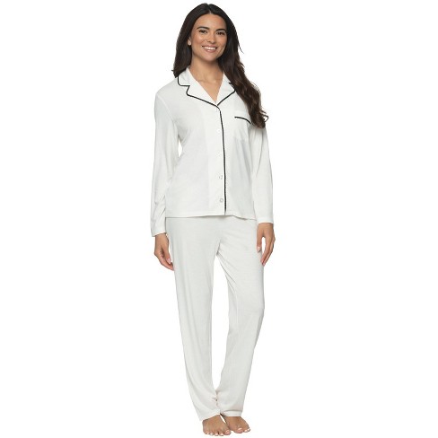 Jessie Long Sleeve Pajama Set Felina 2 Piece Knit Pajama Set whisper White Small Target