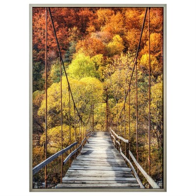 Yosemite Home Decor "Woodlands Glass/Wood Photographic Art in Multi-Color