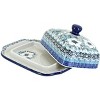 Blue Rose Polish Pottery 295 Ceramika Artystyczna Butter Dish - 2 of 2