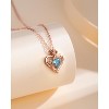 Molenia Heart Birthstone Necklace for Women 925 Sterling Silver Rose Gold Necklace Pendant Jewelry Christmas Anniversary Birthday Gifts for Her - 3 of 4