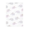 Hudson Baby Infant Girl Cotton Flannel Burp Cloths Bundle, Lilac Elephants, One Size - 3 of 4