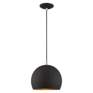 Livex Lighting Piedmont 1 - Light Pendant in  Black - 1 of 2