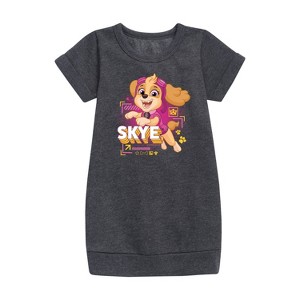 - Paw Patrol - Skye Character Art Graphic Short Sleeve Fleece Dress - 1 of 4