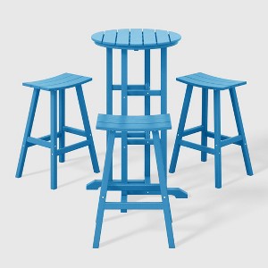 WestinTrends Malibu All Weather Hdpe Outdoor Patio Bar Height Bistro Set (4-Piece) - 1 of 4