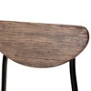 Baxton Studio 4pc Ornette Wood and Metal Dining Chair Set Walnut Brown/Black: Polyester Upholstery, Spot Clean, Armless Design - 3 of 4