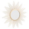 23" Metal Sunburst Wall Mirror Gold - Stonebriar Collection: Antique Finish, Boho Style, Easy to Install - 2 of 4