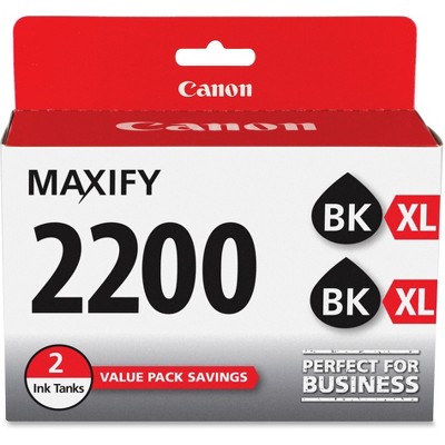Canon Printer Ink Tanks f/IB4020/MB5020/5320 2/PK Black PGI2200XB2PK