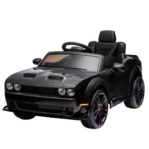 12V Kids Licensed Dodge Challenger Ride-On Car, Electric Vehicles with Remote, LED Lights, Bluetooth & MP3 - 1 of 4