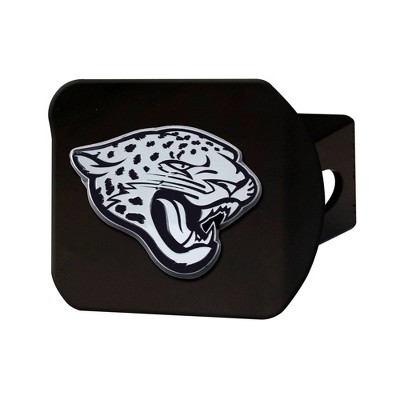 NFL Jacksonville Jaguars Chrome Metal Hitch Cover - Black