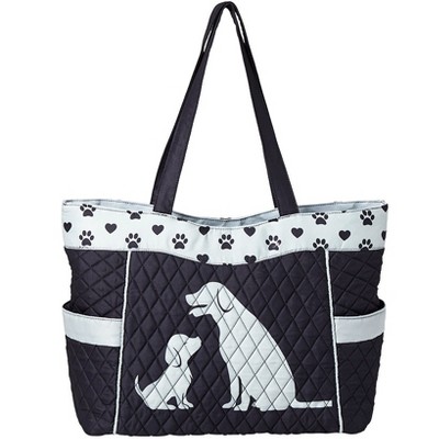 The Lakeside Collection Quilted Cat, Dog or Paw Print Tote