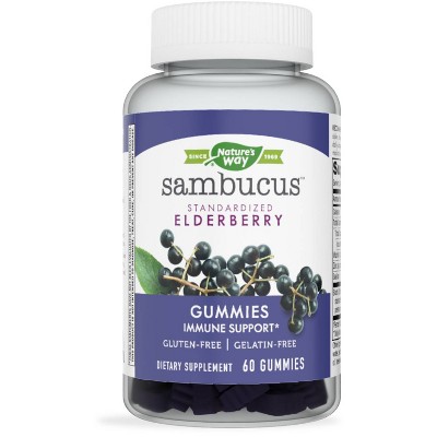 Nature's Way Sambucus Elderberry Gummies with Vitamin C and Zinc - 60ct