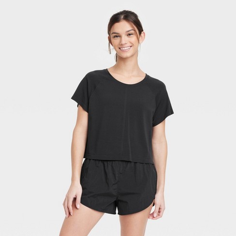 Women s Core Boxy Athletic T shirt All In Motion Black Xs Target