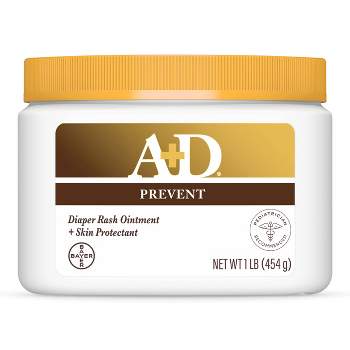 A+D Baby Diaper Rash Ointment, Baby Protectant with Vitamins A and D - 16oz