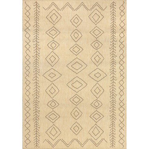 nuLOOM Ranya Tribal Indoor/Outdoor Area Rug 3' 6 x 5' Light Brown