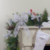 Northlight Sheer Snowflake 2-Loop Christmas Bow Decorations - 5.5" - Silver - Pack of 6 - 2 of 4
