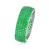 Ross-Simons 2.90 ct. t.w. Simulated Emerald Multi-Row Eternity Band in Sterling Silver - 3 of 4
