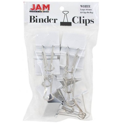 large colored binder clips