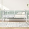 VECELO Metal Daybed with Headboard Heavy-duty Slats Support Sofa Bed Platform Mattress Foundation, Easy Assembly - 3 of 4