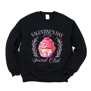Simply Sage Market Women's Graphic Sweatshirt Coquette Valentine Cupcake - 1 of 4