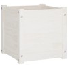 Garden Planters 2 pcs White 40x40x40 cm Solid Pinewood - 3 of 4