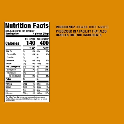 Organic Dried Unsweetened Mango Snacks - 4oz - Good & Gather™