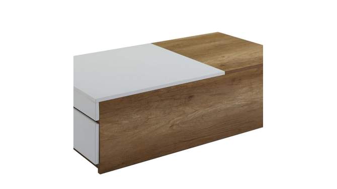 Aafje 49&#34; Coffee Tables Oak/White Finish - Acme Furniture, 2 of 7, play video