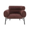 Tweed Chair with Wooden Inner Frame and Tight Seat & Loose Back Cushion for Living Room - 4 of 4