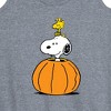 Women's - Peanuts - Snoopy Woodstock Pumpkin Graphic Racerback Tank - 2 of 4