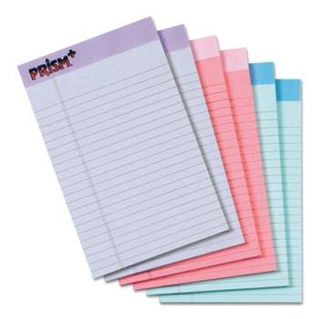 TOPS Prism Plus Colored Legal Pads 5 x 8 Pastels 50 Sheets 6 Pads/Pack 63016