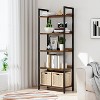 Aoibox 5 Tier Bookshelves Home Office Bookcase Shelf Organizer Free Standing Storage Shelving Unit Vintage Style - 2 of 4