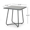 Vynxaria Patio End Tables - 18-Inch Gray Modern Side Table with X-Shape Base - 4 of 4