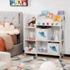 Infans Kids Toy and Book Organizer Children Wooden Storage Cabinet w/ Storage Bins - 2 of 4