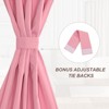 Unique Bargains Blackout Tie Up Pocket Window Door Curtain 1 Panel - 4 of 4