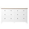 Jump Into Fun White Dresser For Bedroom, 6 Drawer Wooden Dresser, Modern Chest Of Drawers With Wide Tabletop For Living Room, Hallway, White - 4 of 4