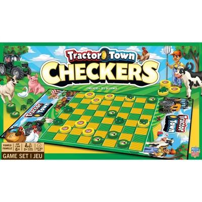 MasterPieces Tractor Town Checkers Board Game