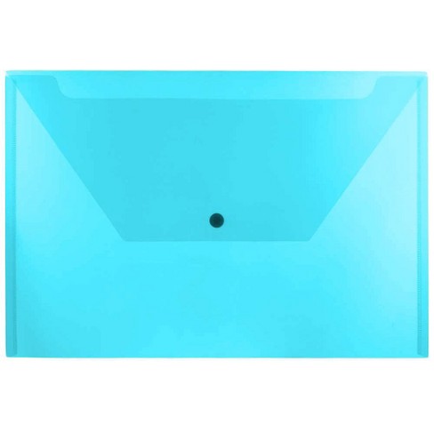 JAM PAPER Plastic Envelopes with Snap Closure - Letter Booklet - 9