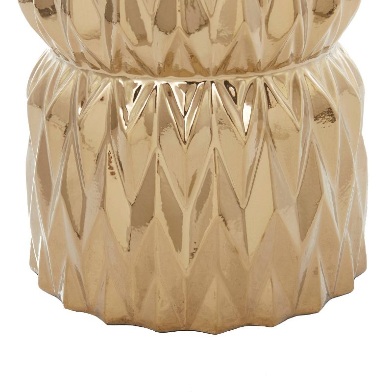 Glam Ceramic Faceted Accent Table - Olivia & May, 5 of 14
